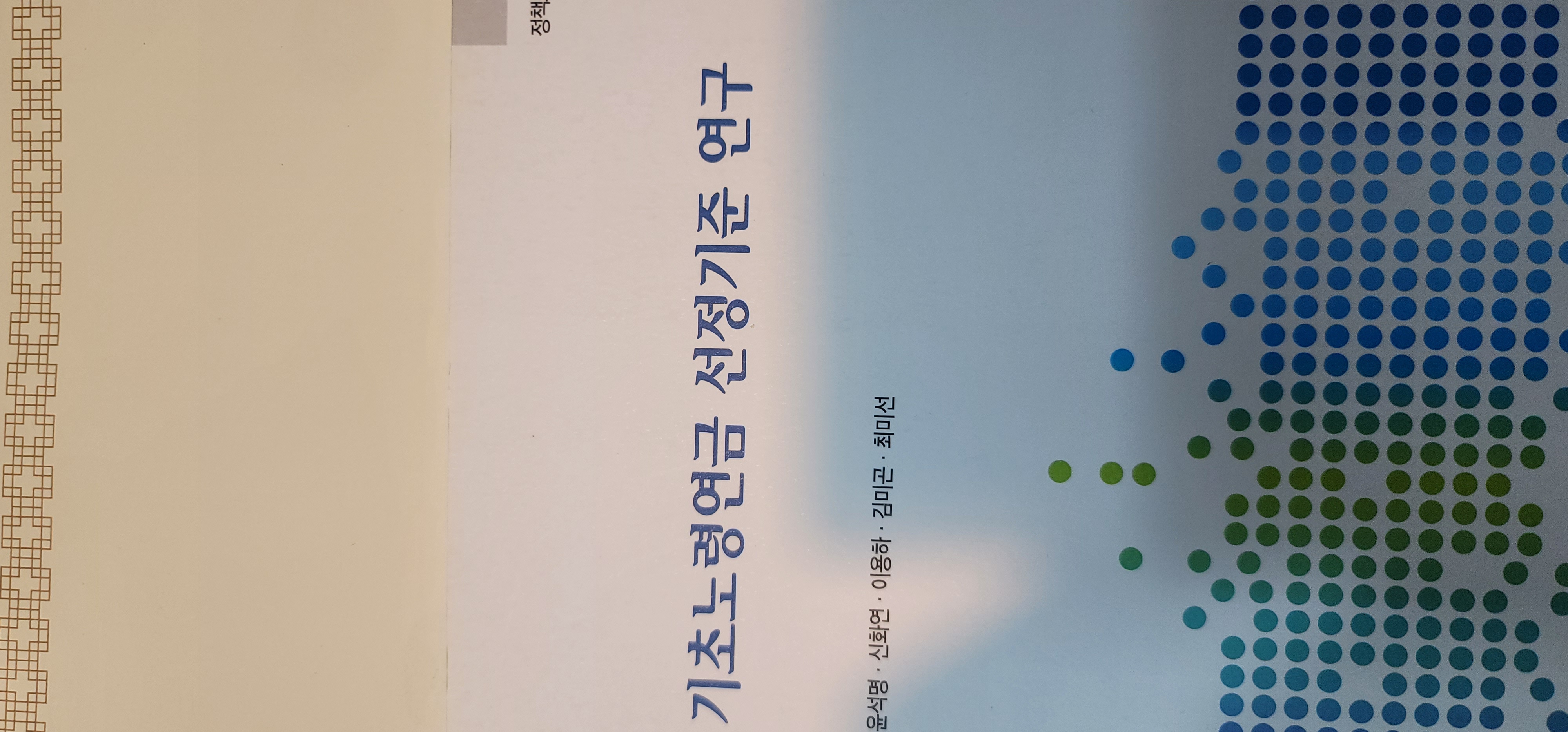 2010년 복지부의 매우 매우 중요한 용역보고서 (기초노령연금 선정기준 연구)